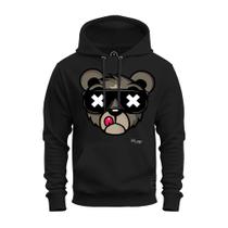 Moletom Estampado Premium Algodão Flanelado Urso Bolado