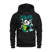 Moletom Estampado Premium Canguru Flanelado Com Capuz Panda Bambuzeiro