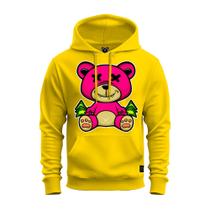 Moletom Estampado Premium Unissex Blusa De Frio Urso Rosa X