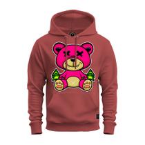 Moletom Estampado Premium Unissex Blusa De Frio Urso Rosa X