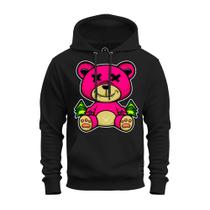 Moletom Estampado Premium Unissex Blusa De Frio Urso Rosa X