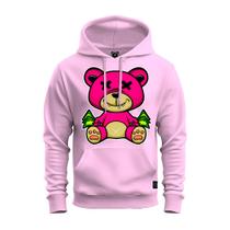 Moletom Estampado Premium Unissex Blusa De Frio Urso Rosa X