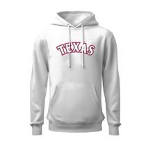 Moletom estampado texas unisex flanelado canguru lançamento