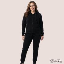 Moletom Estiloso Premium Feminino Plus Size Com Capuz Peluciado Ideal para o Inverno Moletom Estiloso Premium Feminino Plus Size Com Capuz Peluciado Ideal para o Inverno