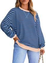 Moletom Eytino Plus Size para mulheres com gola redonda e manga comprida