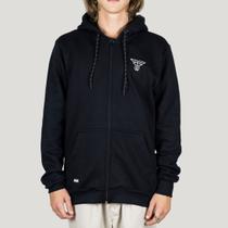 Moletom Fallen Aberto com Capuz Logo Bordado Preto Moletom Fallen Aberto com Capuz Logo Bordado Preto