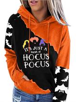 Moletom FAYALEQ com estampa de Halloween de manga comprida para mulheres Moletom FAYALEQ com estampa de Halloween de manga comprida para mulheres