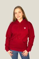 Moletom fechado feminino coração