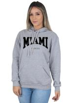 Moletom Feminino Algodão Blusa de Frio Canguru Miami Florida - Leomelo Store