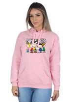 Moletom Feminino Algodão Blusa de Frio Canguru Snoopy