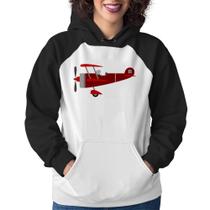 Moletom Feminino Avião Biplano - Foca na Moda