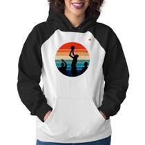 Moletom Feminino Basquete Vintage Sunset - Foca na Moda