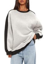 Moletom feminino Beaully de tamanho grande, colorido, lã, outono