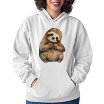 Moletom Feminino Bicho Preguiça Coração - Foca na Moda Moletom Feminino Bicho Preguiça Coração - Foca na Moda