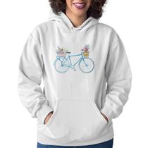 Moletom Feminino Bicicleta e Flores - Foca na Moda