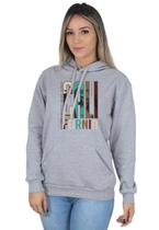 Moletom Feminino Blusa de Frio Canguru Estampado Califórnia