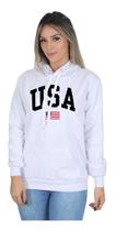 Moletom Feminino Blusa De Frio Casual Usa United States