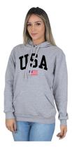 Moletom Feminino Blusa De Frio Casual Usa United States
