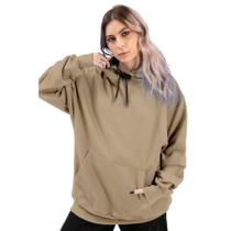 Moletom Feminino Blusa De Frio Com Bolso Canguru Capuz