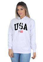 Moletom Feminino Blusa de Frio USA United States