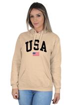 Moletom Feminino Blusa de Frio USA United States