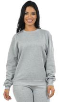 Moletom Feminino Blusão Básico Manga Longa Inverno