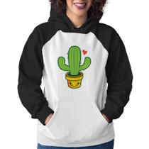 Moletom Feminino Cacto Coração - Foca na Moda