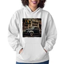 Moletom Feminino Carro clássico na cidade - Foca na Moda Moletom Feminino Carro clássico na cidade - Foca na Moda