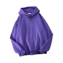 Moletom Feminino Casual De Outono Com Capuz, Liso, Elástico, Solto, Quente E Moderno Para O Dia a