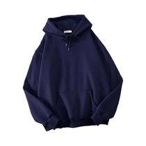 Moletom Feminino Casual De Outono Com Capuz, Liso, Elástico, Solto, Quente E Moderno Para O Dia a