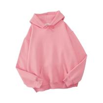 Moletom Feminino Casual De Outono Com Capuz, Liso, Elástico, Solto, Quente E Moderno Para O Dia a