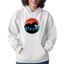 Moletom Feminino Cavalo Vintage Sunset - Foca na Moda