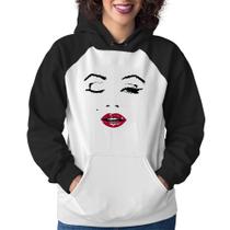 Moletom Feminino Cílios Boca Olhos Piscando - Foca na Moda