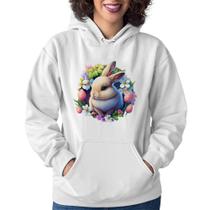 Moletom Feminino Coelhinho e flores - Foca na Moda Moletom Feminino Coelhinho e flores - Foca na Moda