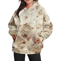 Moletom feminino com capuz CSYBYW, camuflagem grande, Maple-Leaf Moletom feminino com capuz CSYBYW, camuflagem grande, Maple-Leaf