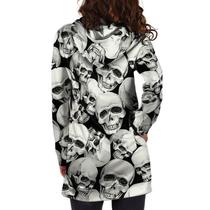 Moletom feminino com capuz de manga comprida com capuz e bolso com estampa floral