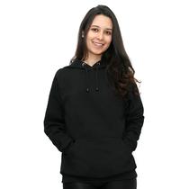 Moletom Feminino Com Capuz e Bolso Flanelado Quentinho