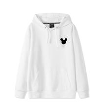 Moletom Feminino Com Capuz Estampa De Rato Desenho Animado Manga Longa Solto Casual