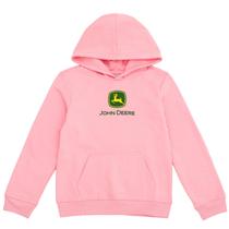 Moletom Feminino com Capuz John Deere em Fleece Rosa P - Extra Pequeno