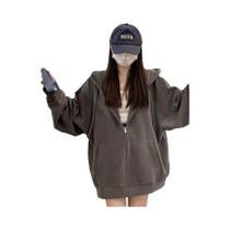 Moletom Feminino Com Zíper E Capuz De Manga Longa, Moda Coreana Y2K, Casual, Estilo Harajuku,