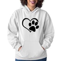 Moletom Feminino Coração Patinha - Foca na Moda Moletom Feminino Coração Patinha - Foca na Moda