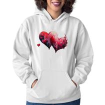Moletom Feminino Corações Flores - Foca na Moda