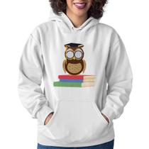 Moletom Feminino Coruja Estudante - Foca na Moda Moletom Feminino Coruja Estudante - Foca na Moda