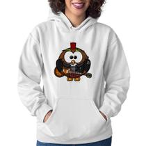 Moletom Feminino Coruja Rock Guitarra - Foca na Moda Moletom Feminino Coruja Rock Guitarra - Foca na Moda