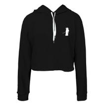 Moletom Feminino Cropped Capuz Frio Samurai Moderno Casual