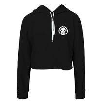 Moletom Feminino Cropped Capuz Inverno Confortável Casual