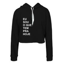 Moletom Feminino Cropped O Que Tem Pra Hoje Confortável