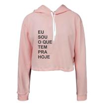 Moletom Feminino Cropped O Que Tem Pra Hoje Confortável Moletom Feminino Cropped O Que Tem Pra Hoje Confortável