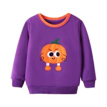 Moletom Feminino De Algodão Com Capuz E Estampa De Abóbora De Desenho Animado Para O Halloween,