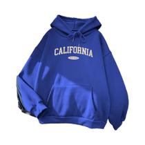 Moletom Feminino De Fleece Com Capuz Estilo Hip Hop Streetwear Gola Redonda Com Bolsos Confortável